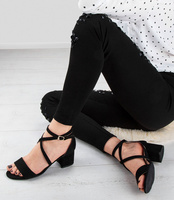 Sandałki damskie Laura Mode QL-69 Czarne