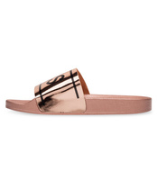 Klapki damskie Ideal Shoes T-9161 Szampańskie