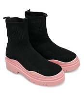 Buty sportowe N/M 88-56 Czarno-Różowe