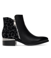 Botki damskie Super Mode 7477 Czarno-Srebrne