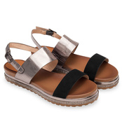 Sandały damskie Bestelle 219-SA-1 Czarno-Szare