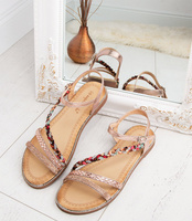 Sandałki damskie Super Mode 9401 Szampańskie