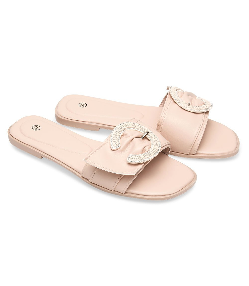 Klapki damskie N/M F-32 Beżowe