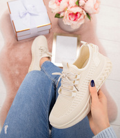 Buty sportowe damskie N/M 88-55 Beżowe