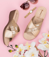 Klapki damskie Inblu GL-55 Platynowe