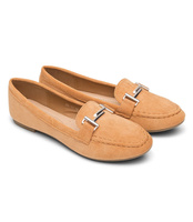 Mokasyny damskie N/M 22-11 Brązowe