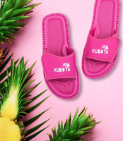 Klapki damskie Kubota Rzep KKRZ08 Różowe