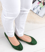 Balerinki damskie Abloom 9988-136 Zielone