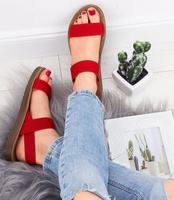 Sandałki damskie Super Mode 4609 Czerwone