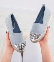 Espadryle damskie Bestelle L184 Niebieskie