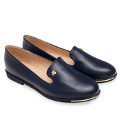 Balerinki damskie Miss Laura W-133 Granatowe