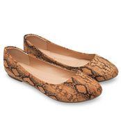 Balerinki damskie Abloom 9988-136 Brązowe