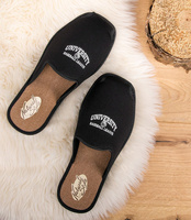 Kapcie męskie Natural Style NS-028 Czarno-Brązowe