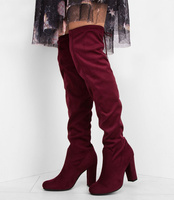 Kozaki damskie Laura Mode Y-018 Bordowe