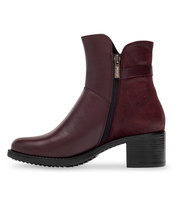 Botki damskie Pesco 1887 Bordowe