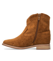 Wegańskie Kowbojki damskie Ideal Shoes G-7682 Brązowe