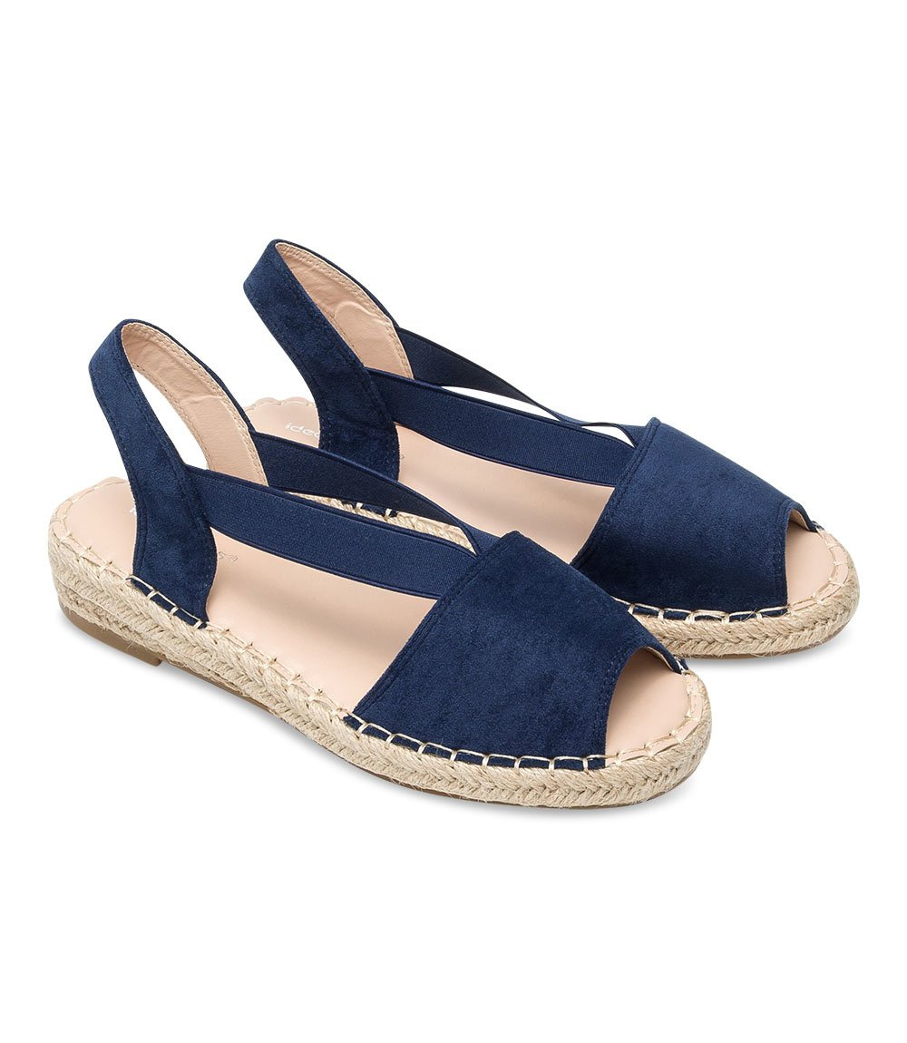 Sandałki damskie Ideal Shoes SA-2893 Granatowe