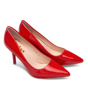 Czółenka damskie Laura Mode QL-266 Czerwone