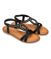 Sandałki damskie Laura Mode F-41 Czarne