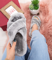 Kapcie damskie Lano K-3/G10X Szare