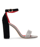 Sandałki damskie Sixth Sens S112 Czarno-Srebrne