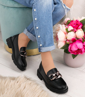 Mokasyny damskie Miss Laura W-205 Czarne