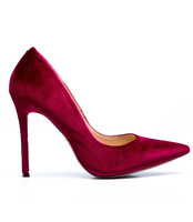 Welurowe czółenka damskie Vices 5046 Purpurowe