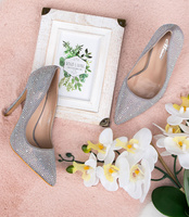 Czółenka damskie Mulanka B-83 Szare