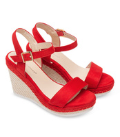 Sandałki damskie Ideal Shoes U-6292 Czerwone
