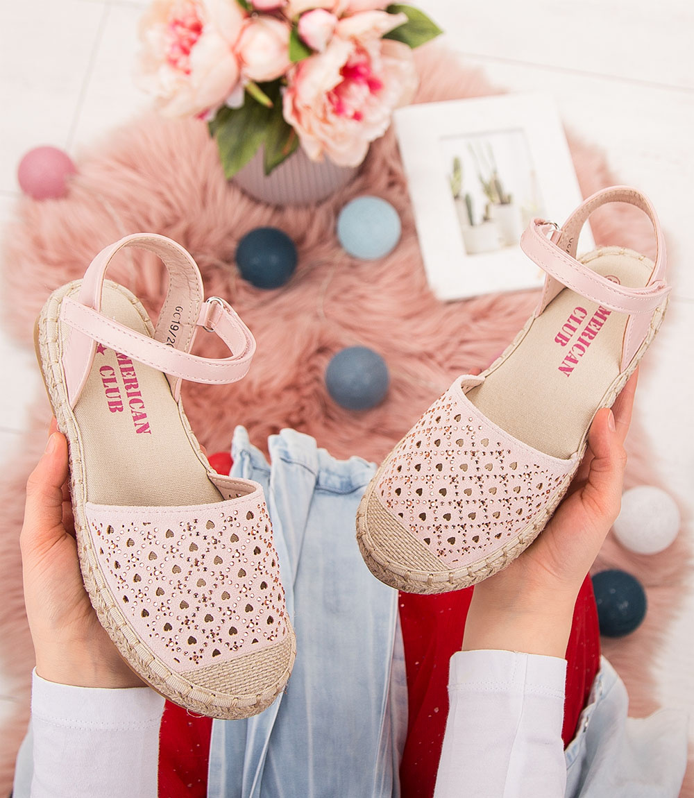 Sandałki dziecięce American Club GC 19/20 Różowe