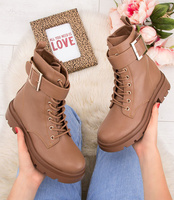 Botki damskie Sixth Sens JW126 Brązowe