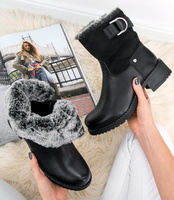 Botki damskie Foreverfolie F2805 Czarne