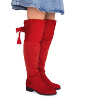 Kozaki damskie Foreverfolie H187 Czerwone