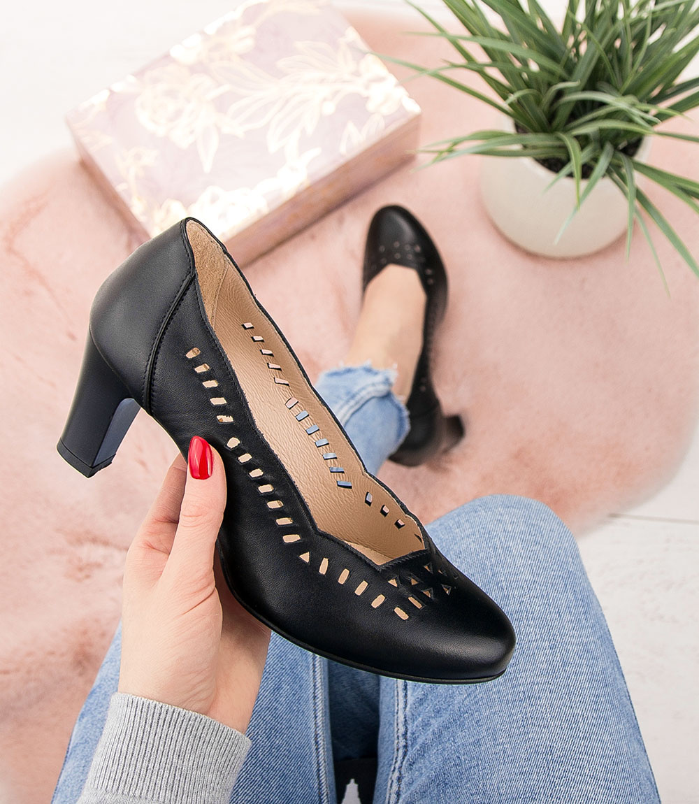 Czółenka Pesco 1821 Czarne