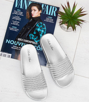 Klapki damskie Bello Star S97 Srebrne