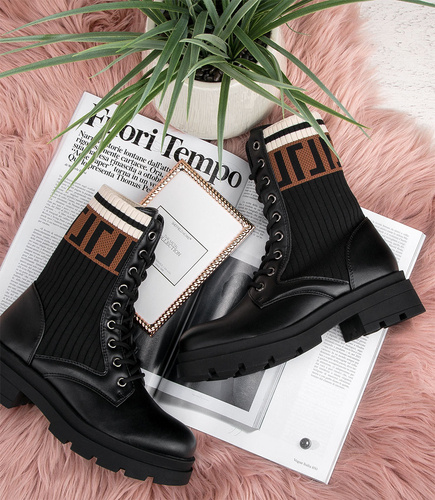Botki damskie Lady Glory HQ268 Czarne