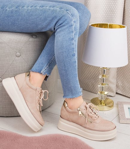 Buty sportowe damskie N/M HQ263 Różowe