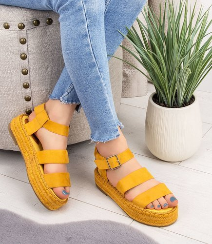 Sandałki damskie Coura 164 Żółte