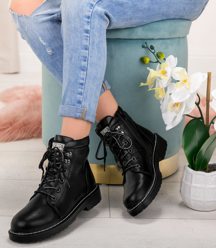 Botki damskie Skotnicki B-3/186 Czarne