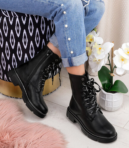 Botki damskie Skotnicki B-3/189 Czarne