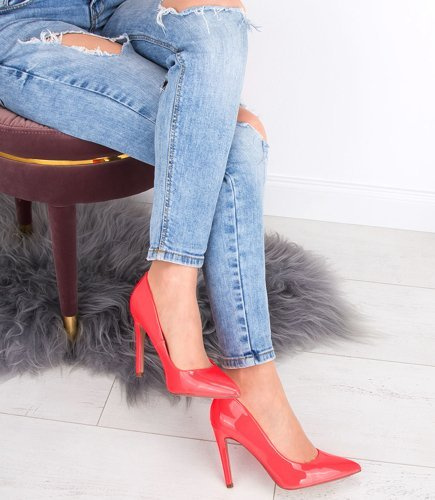 Czółenka damskie Ideal Shoes A-2927-2 Różowe