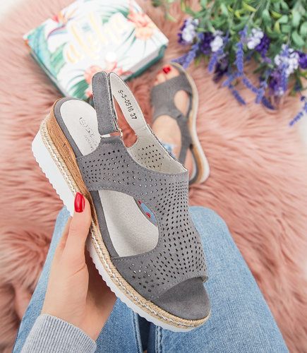 Sandałki damskie Skotnicki S-3-0516 Szare