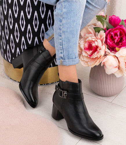 Botki damskie Skotnicki B-3-1357 Czarne