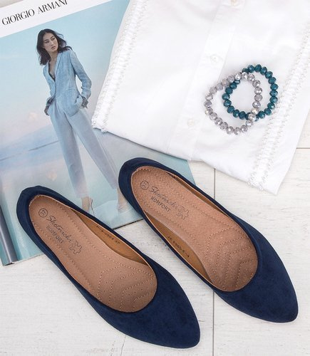 Balerinki damskie Skotnicki P-3-0564 Granatowe