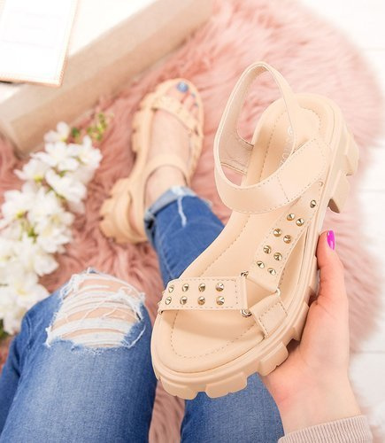 Sandałki damskie Shoesita K-8055 Beżowe