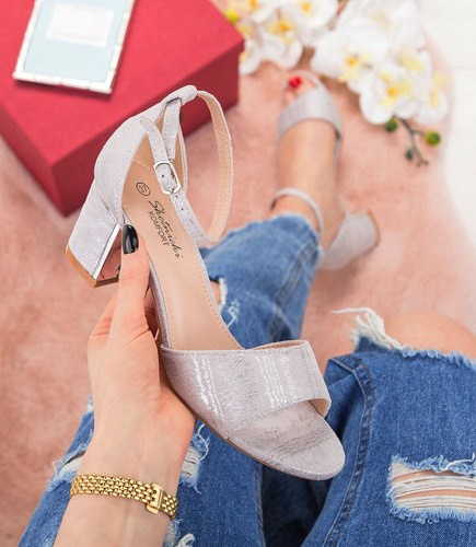 Sandałki damskie Skotnicki S-3-0632 Szare