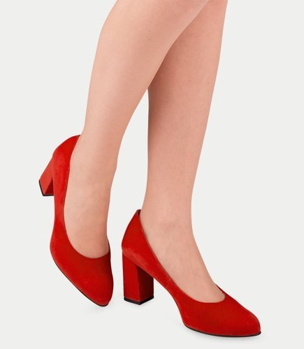 Czółenka damskie Laura Messi 1765 Czerwone