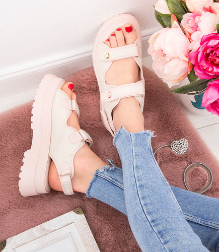 Sandałki damskie Sixth Sens RC-121 Beżowe