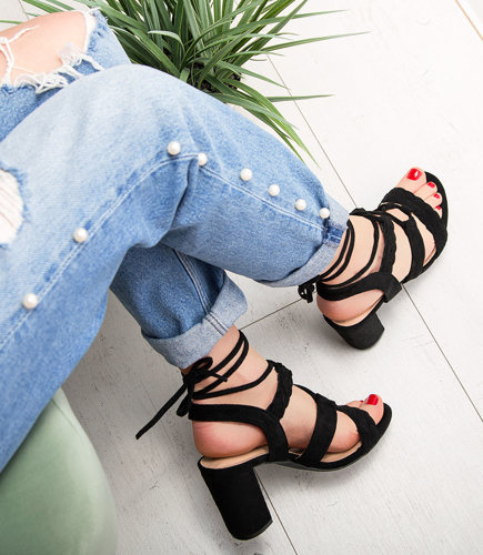 Sandałki damskie Sixth Sens S178 Czarne