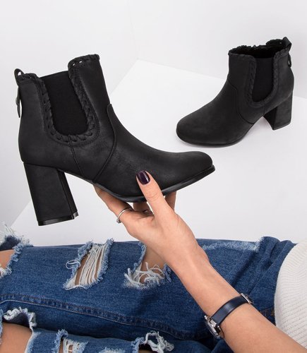 Botki damskie Lily Shoes HQ-10 Czarne